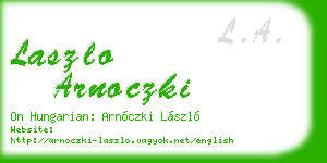 laszlo arnoczki business card